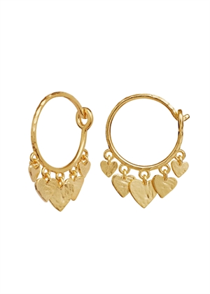 Zusa earrings Forgyldt Maanesten 